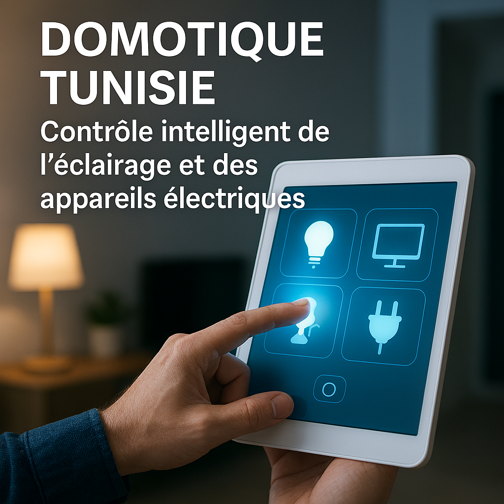 Éclairage intelligent – Confort, sécurité et économies d’énergie avec HK Vision Domotique Tunisie – Éclairage intelligent et contrôle des appareils électriques avec HK Vision